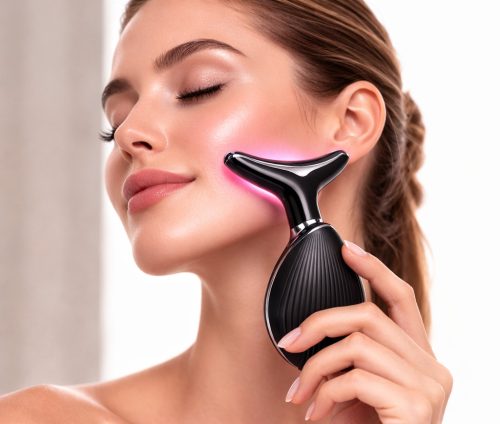 7 az 1-ben Arc- és Nyakfeszesítő Készülék – EMS & LED Terápia