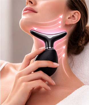 7 az 1-ben Arc- és Nyakfeszesítő Készülék – EMS & LED Terápia